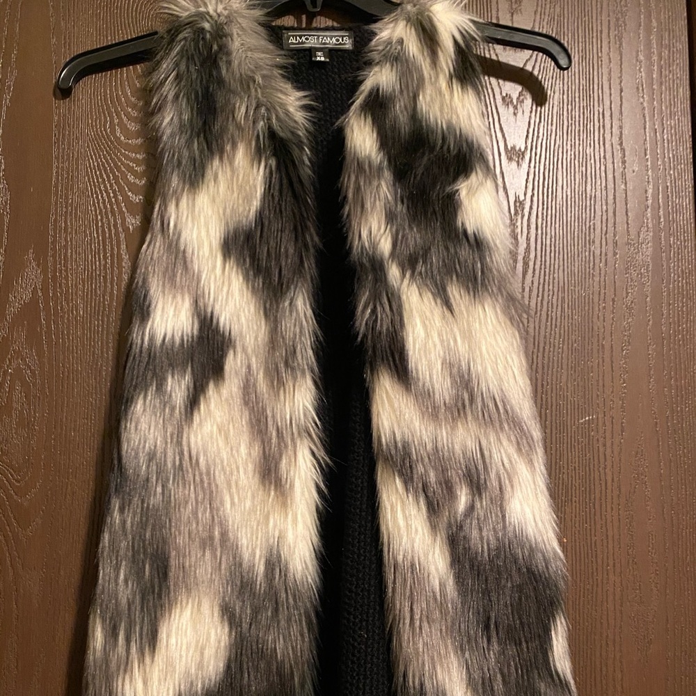 Faux fur vest